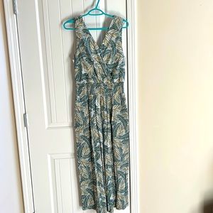 Nine West wide leg cropped jump suit